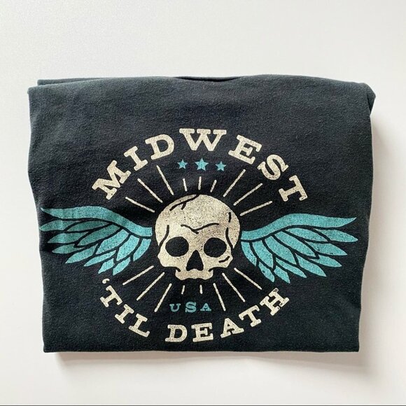 Midwest ‘til Death skull T-shirt - Picture 4 of 6